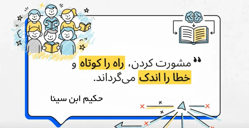 یک سحن از ابوعلی سینا برای تعریف از مشورت که یکی از دلایل و هدف ما برای راه اندازی مشاوره کنکور رایگان بود
